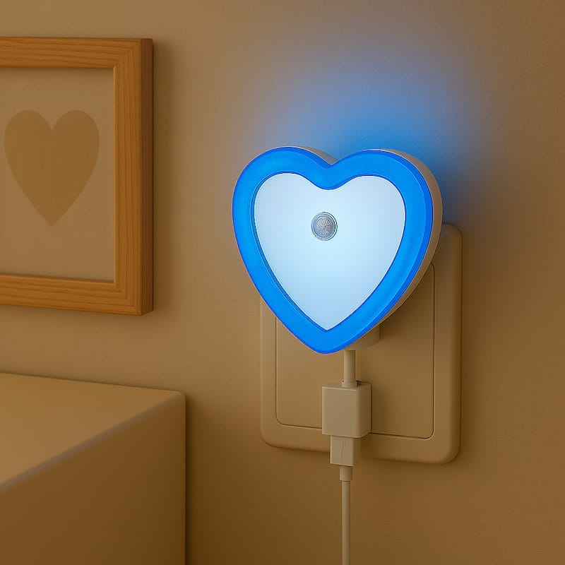 Hartvormig LED Nachtlampje LoveLight Stekker Nachtlampen