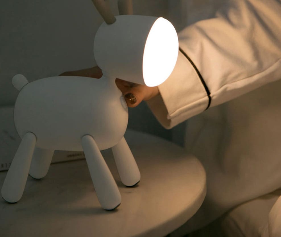 Hert Nachtlampje USB Oplaadbaar - 16.9x15.9x24 cm Nachtlampen