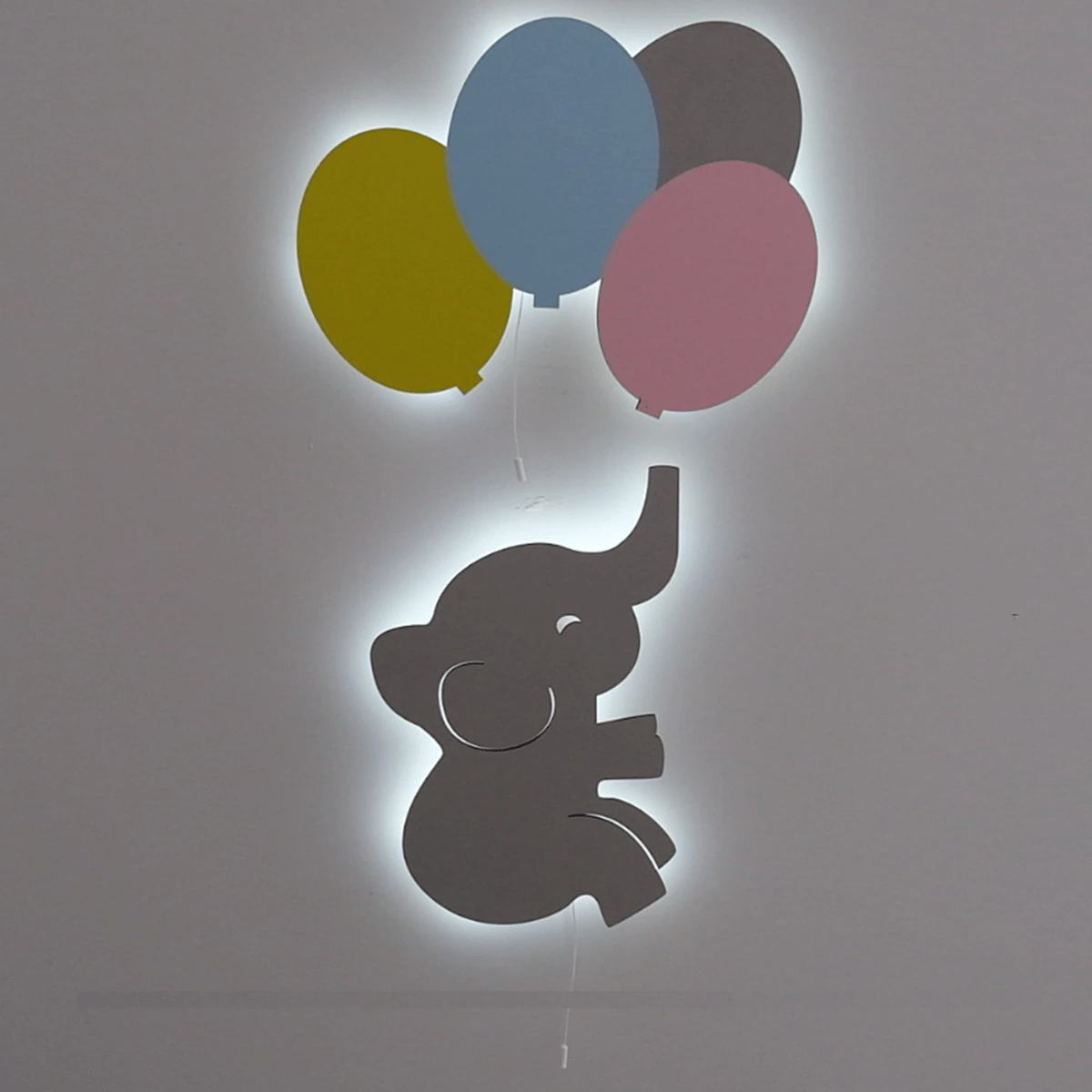 Houten Ballon en Olifant Nachtlamp Met LED Voor Kinderen Nachtlampen