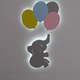 Houten Ballon en Olifant Nachtlamp Met LED Voor Kinderen