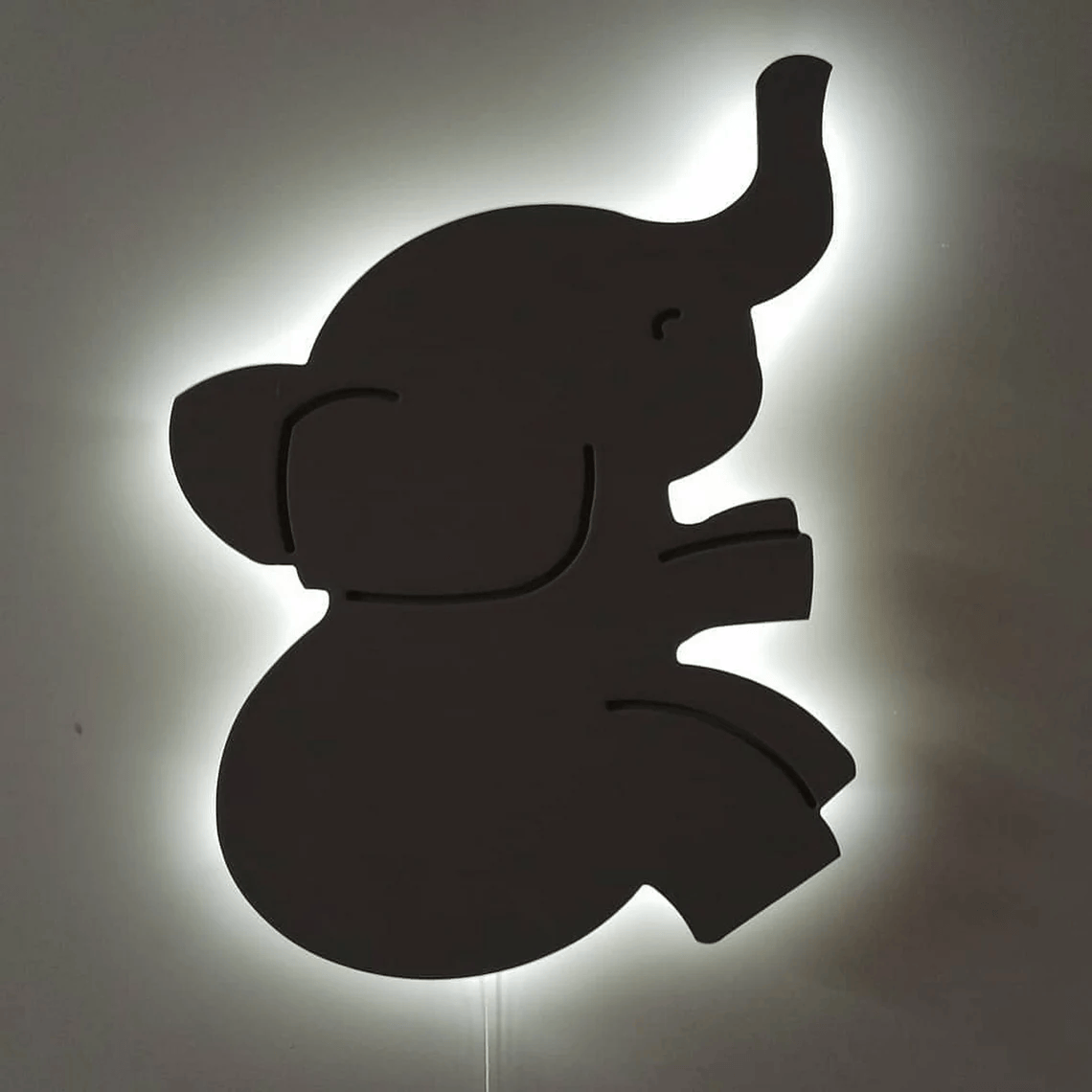 Houten Ballon en Olifant Nachtlamp Met LED Voor Kinderen Nachtlampen