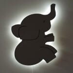Houten Ballon en Olifant Nachtlamp Met LED Voor Kinderen Nachtlampen