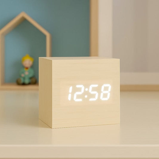 Houten Digitale Wekker ZenWood Nachtlampen