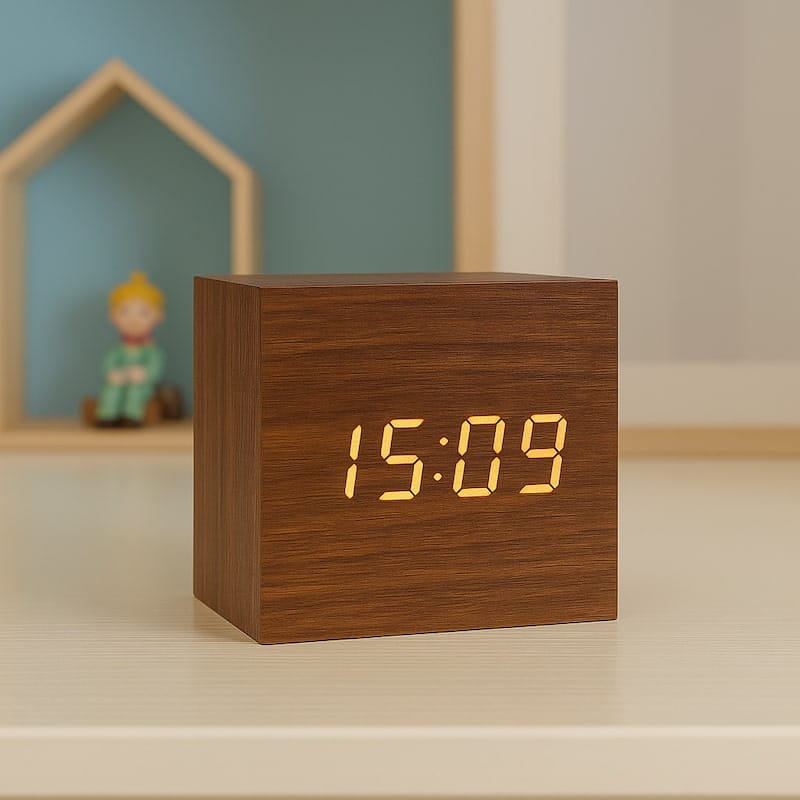 Houten Digitale Wekker ZenWood Nachtlampen