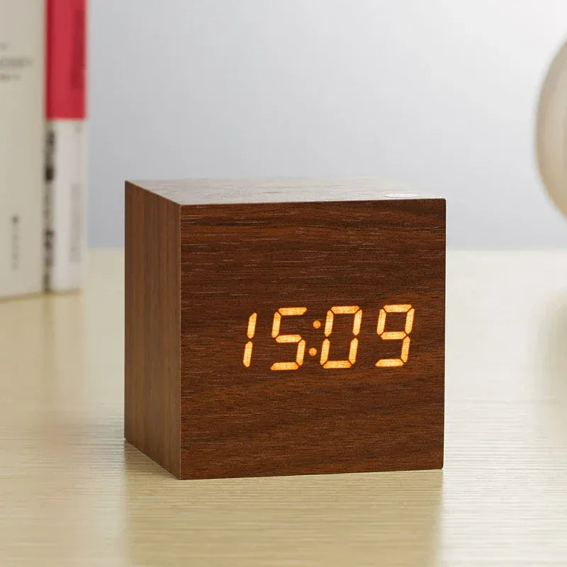 Houten Digitale Wekker ZenWood Nachtlampen