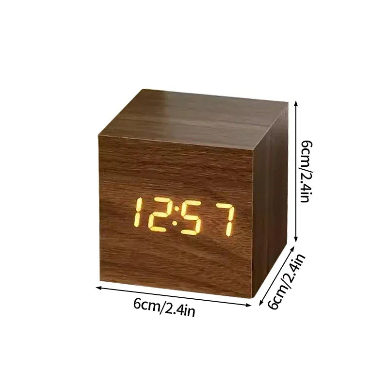 Houten Digitale Wekker ZenWood Nachtlampen