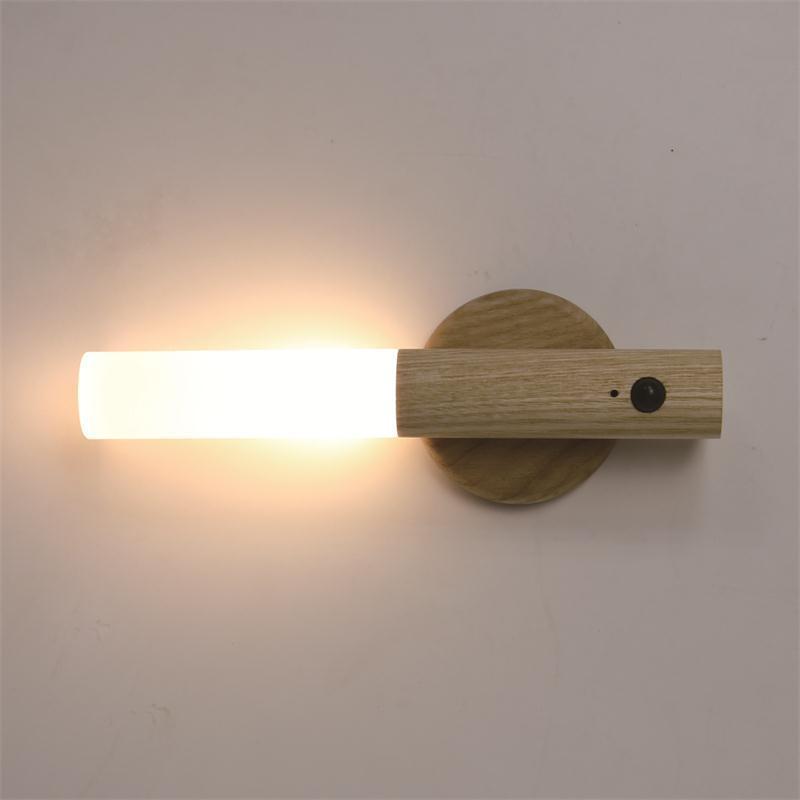 Houten Wandlamp 18 x 2,5 cm Nachtlampen