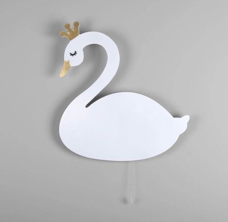 Houten Zwaan Nachtkastlamp Kinder Nachtlampen
