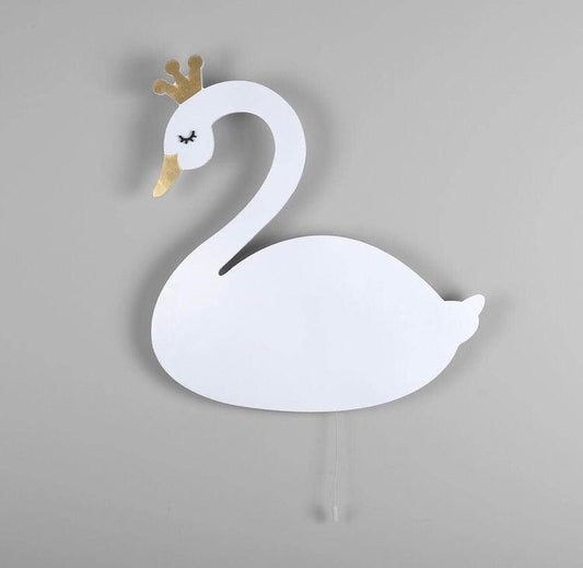 Houten Zwaan Nachtkastlamp Kinder Nachtlampen