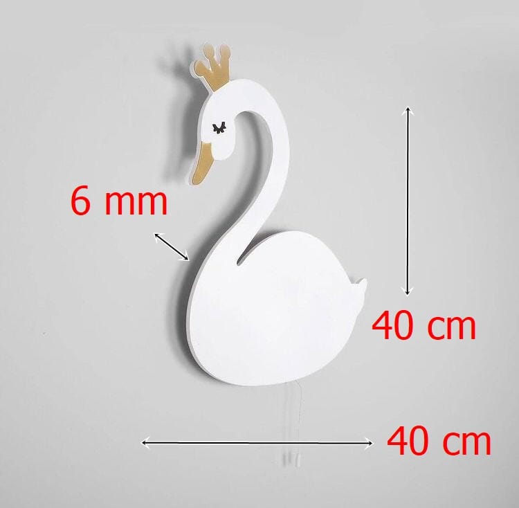 Houten Zwaan Nachtkastlamp Kinder Nachtlampen