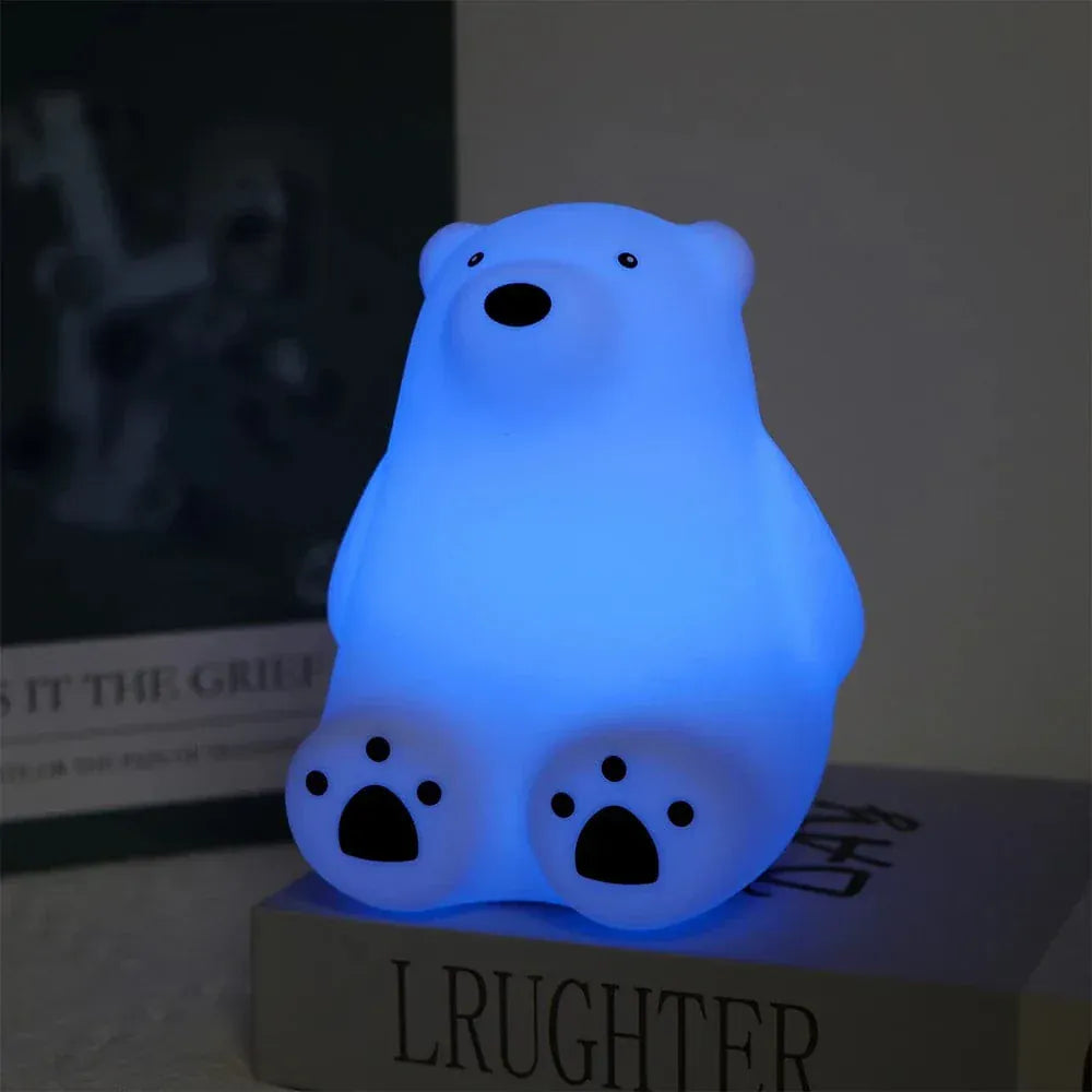 Ijsbeer Nachtlampje Met Kleurrende LED En Aanraakmodus Nachtlampen