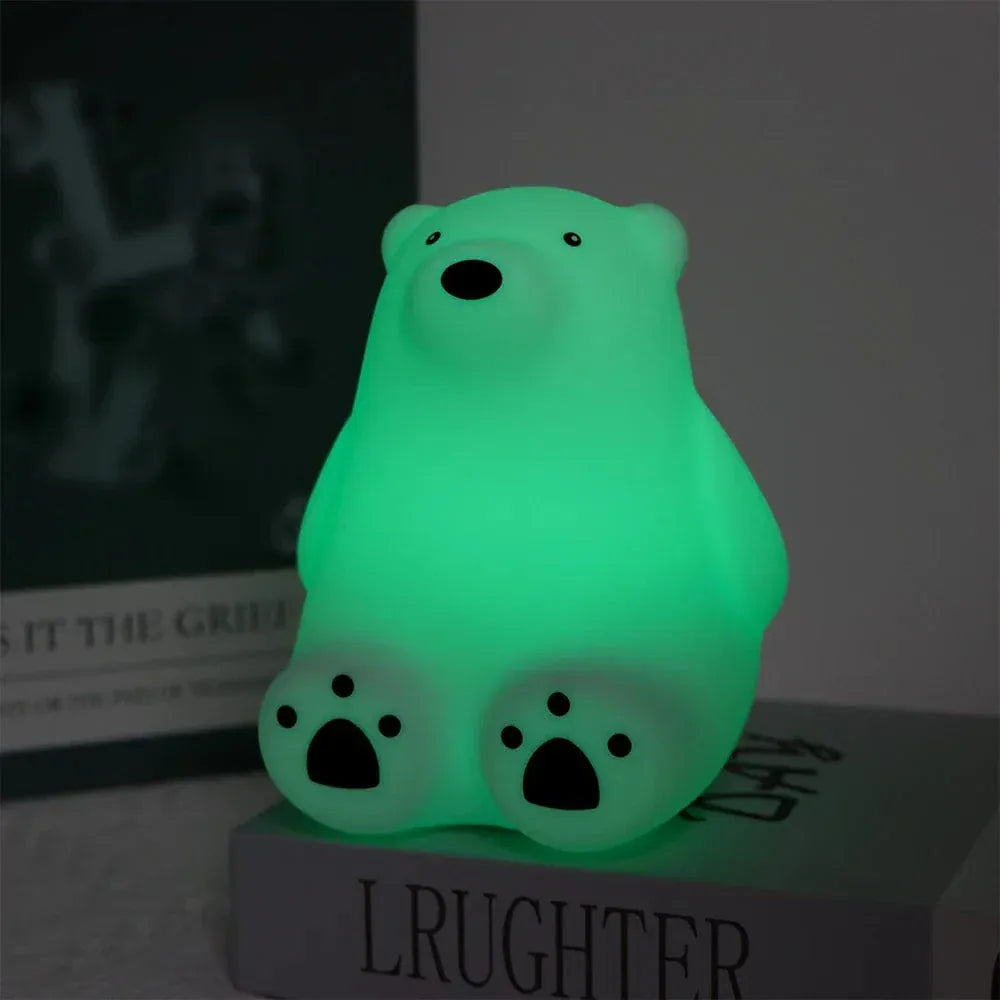 Ijsbeer Nachtlampje Met Kleurrende LED En Aanraakmodus Nachtlampen