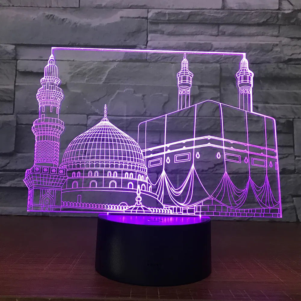 Islamitische Moskee 3D Nachtlampje MosQura Nachtlampen