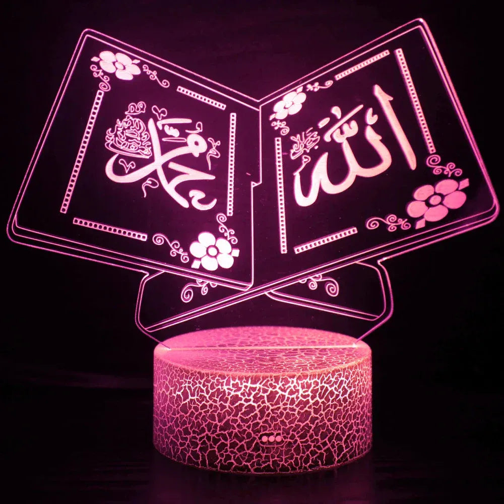 Islamitische Nachtlamp Allah 3D LED Nachtlampen