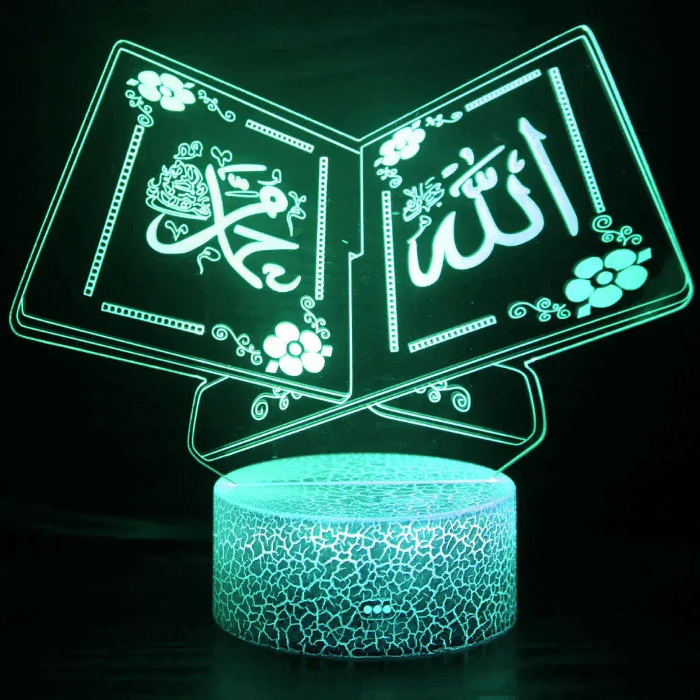 Islamitische Nachtlamp Allah 3D LED Nachtlampen