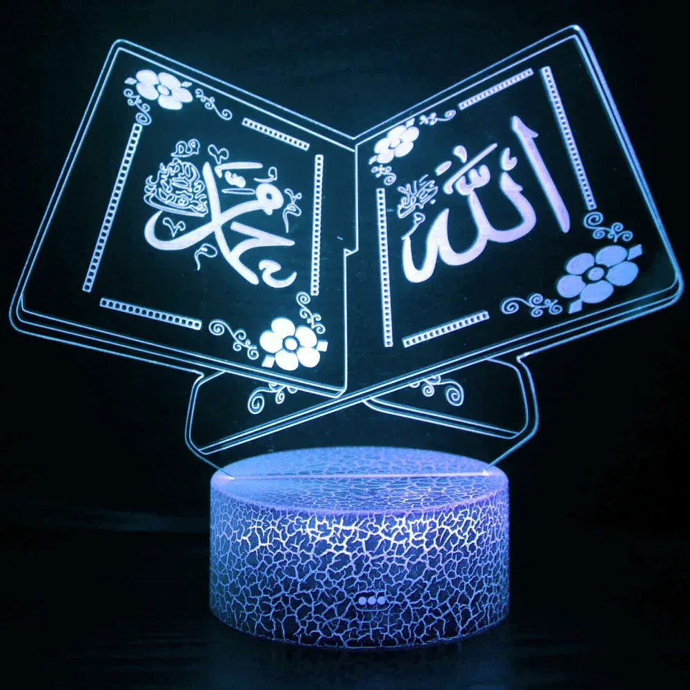 Islamitische Nachtlamp Allah 3D LED Nachtlampen