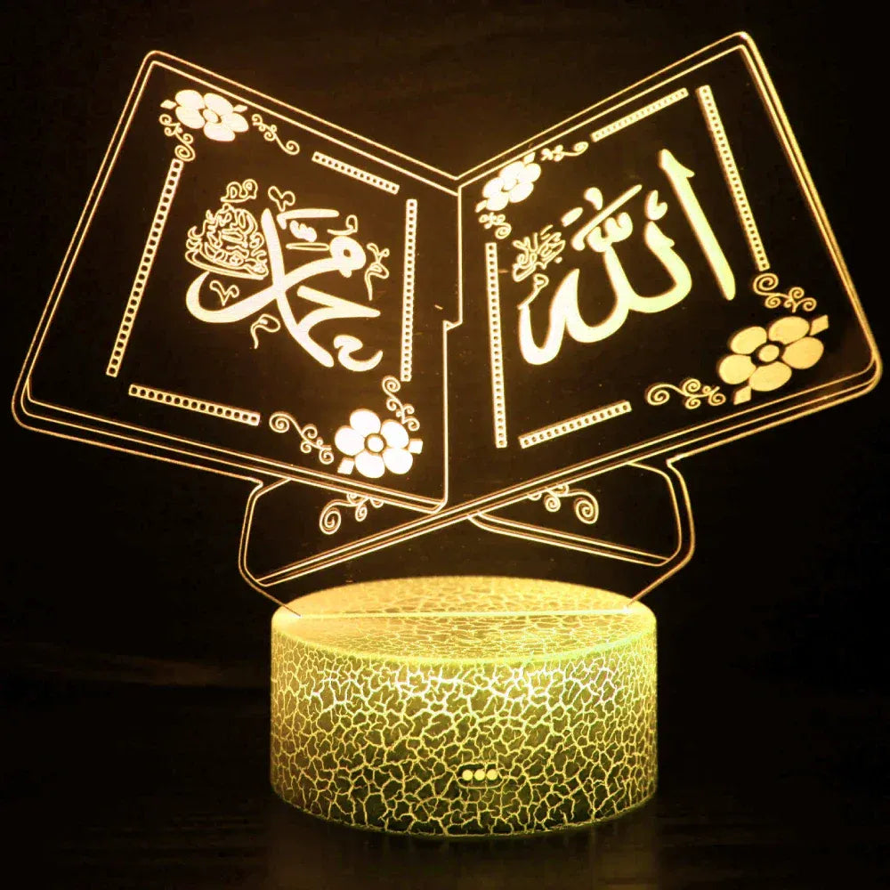 Islamitische Nachtlamp Allah 3D LED Nachtlampen