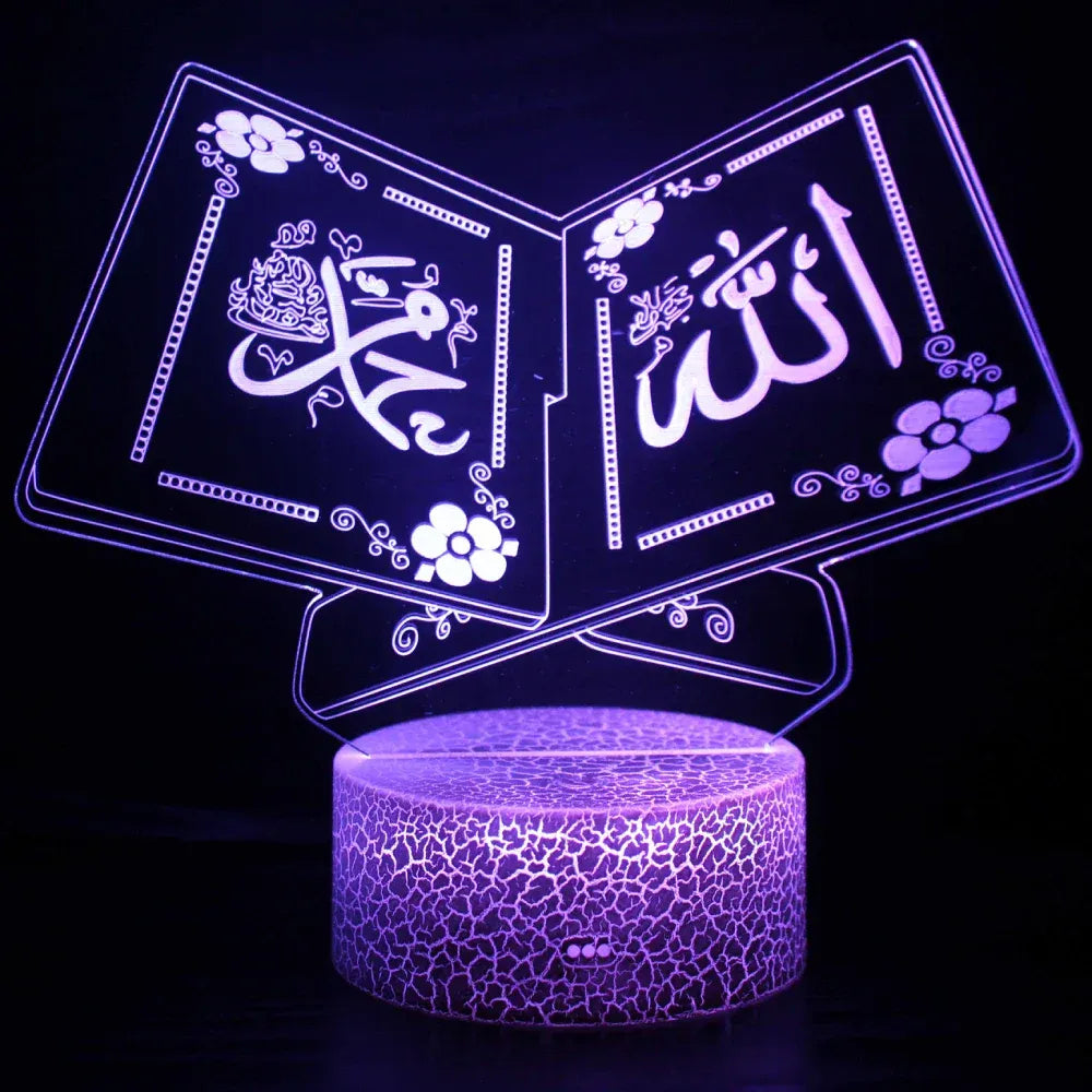 Islamitische Nachtlamp Allah 3D LED Nachtlampen
