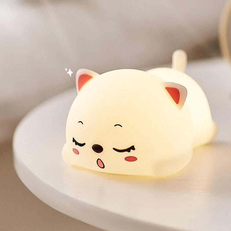 Kawaii Kat Nachtlampje 13cm Nachtlampen