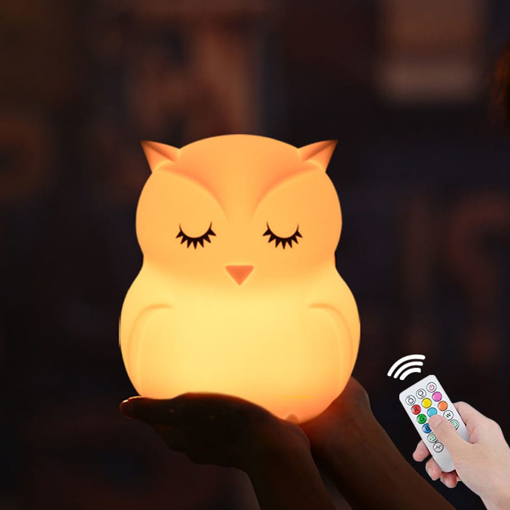 Kerkuil Nachtlampje 9 Kleuren Nachtlampen
