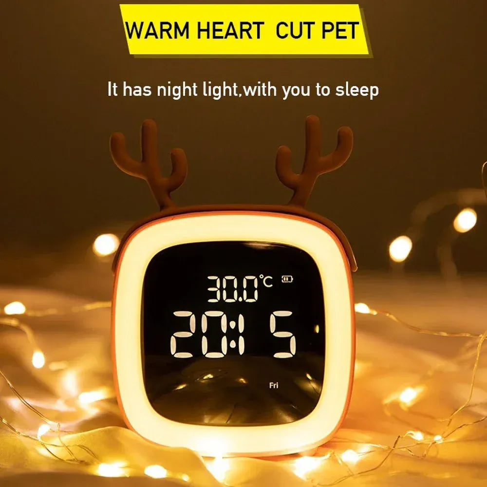 Kinderwekker Nachtlampje KidRise Dierenontwerp Met Warm Licht 3000K Nachtlampen