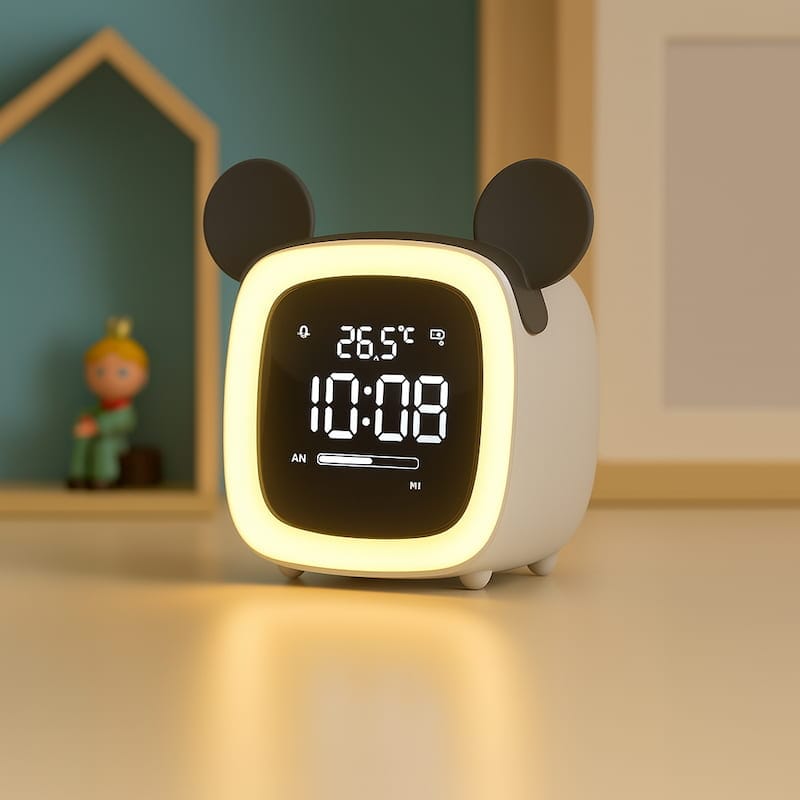 Kinderwekker Nachtlampje KidRise Dierenontwerp Met Warm Licht 3000K Nachtlampen