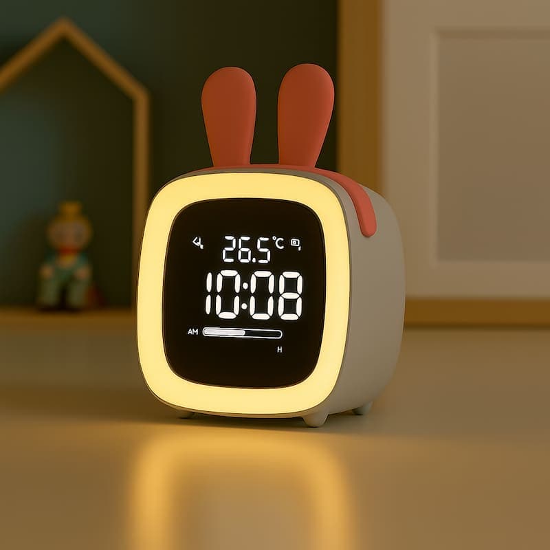 Kinderwekker Nachtlampje KidRise Dierenontwerp Met Warm Licht 3000K Nachtlampen