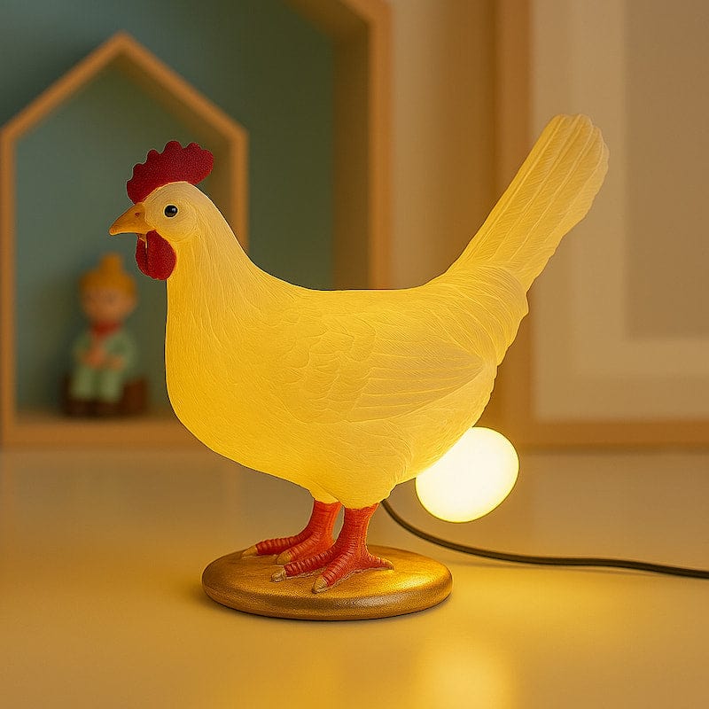 Kip Lamp LED Nachtlicht Met Realistische Resin Afwerking AssPool Nachtlampen
