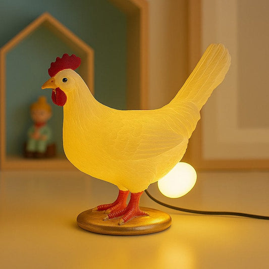 Kip Lamp LED Nachtlicht Met Realistische Resin Afwerking AssPool Nachtlampen