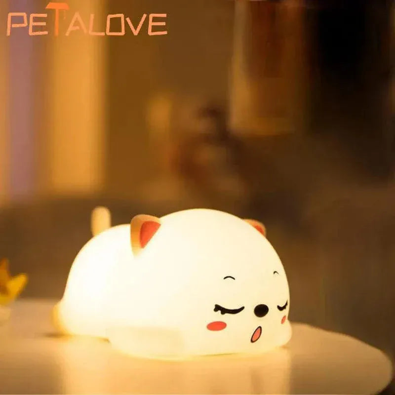 Kitten Nachtlampje KittyGlow Siliconen LED Nachtlicht Nachtlampen