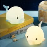 Kleine Walvis Nachtlampje Met Batterij 17,8 cm Cartoon Ontwerp Nachtlampen