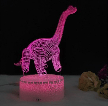 Kleurrijk 3D Dinosaurus Voet Nachtlampje Voor Kinderen 25 cm Nachtlampen