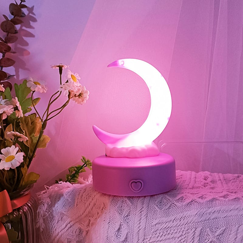 Kleurrijk Maan Nachtlampje 12x8x8 Nachtlampen
