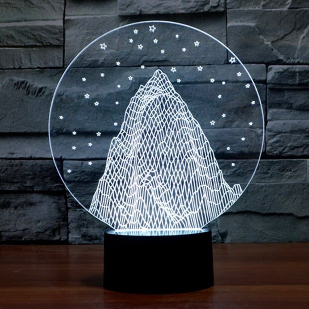 Kleurrijk Sneeuwberg Nachtlampje Nachtlampen