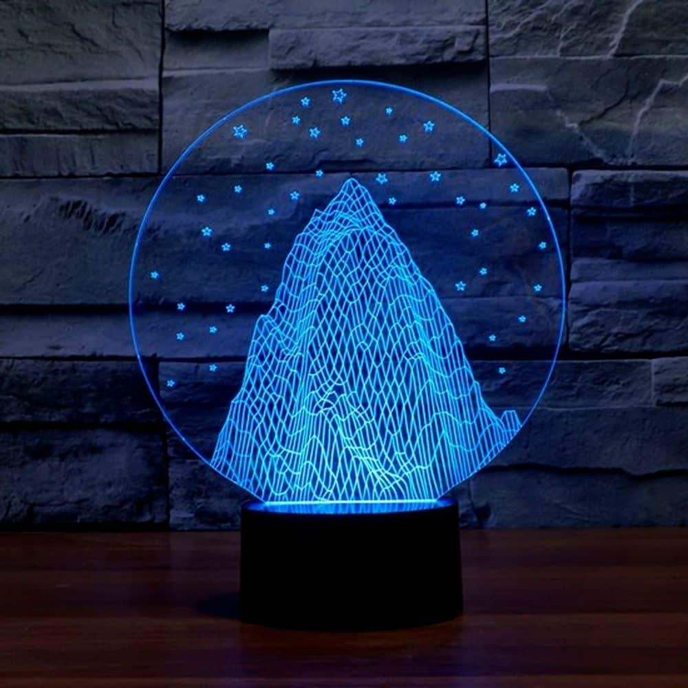 Kleurrijk Sneeuwberg Nachtlampje Nachtlampen