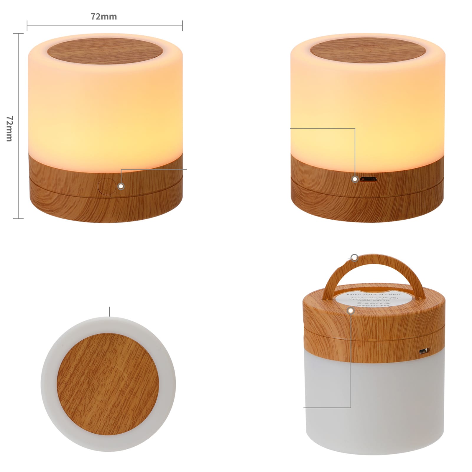 Kleurrijke LED Nachtlamp 7x7 cm Nachtlampen