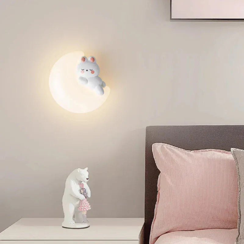 Konijn Wandlampje WallBunny Met Drie Lichtkleuren Nachtlampen