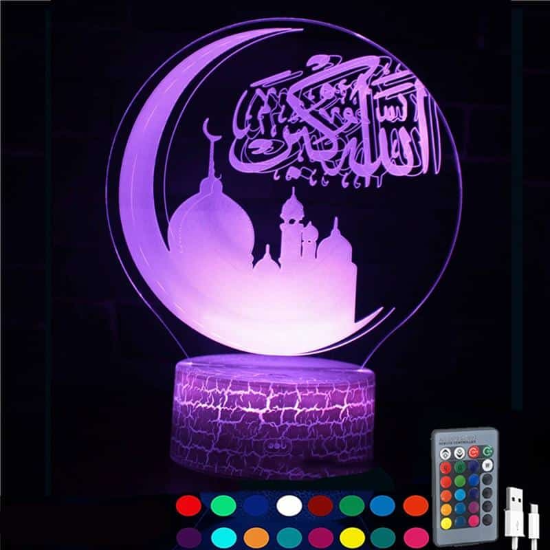 Koran Maan en Moskee Nachtlampje Nachtlampen
