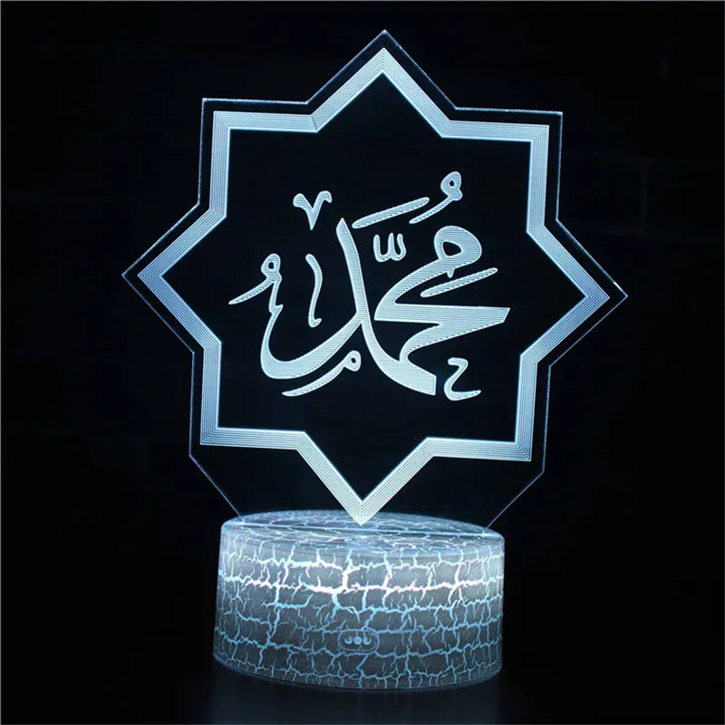 Koranisch Mohammed Nachtlampje 3D Nachtlampen
