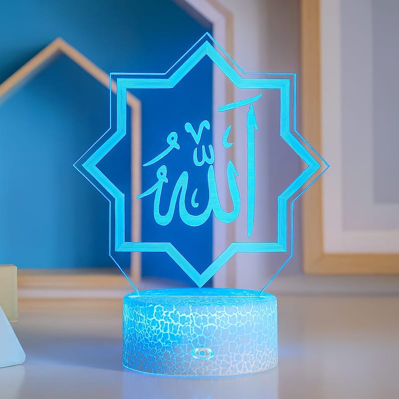 Koranisch Nachtlampje God Ster 3D Nachtlampen