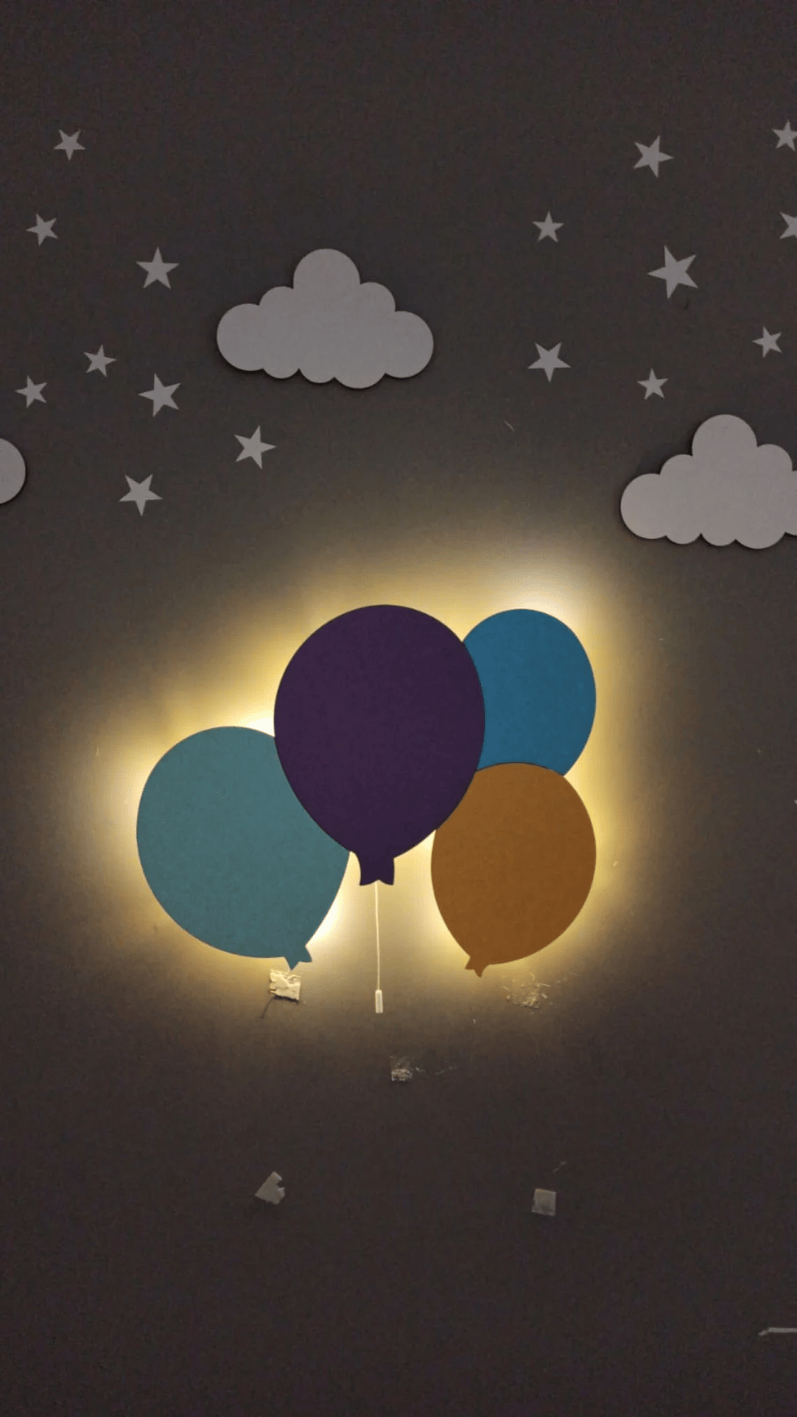 Houten Ballon en Olifant Nachtlamp Met LED Voor Kinderen Nachtlampen