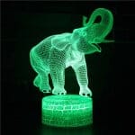 LED Olifant Nachtlampje 8,5 x 8,5 x 3,7 cm Nachtlampen