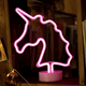 Roze Eenhoorn LED Lamp 20x22cm