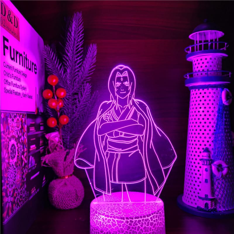Naruto Tsunade Nachtlampje 22x16x6 cm Warm Licht Nachtlampen