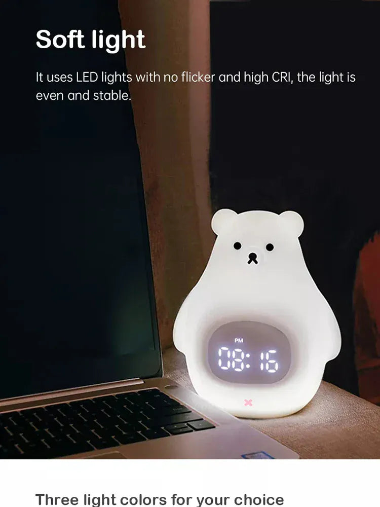 Beertje Nachtlamp Wekker CuddleRise Nachtlampen