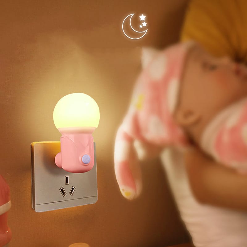 LED Bol Stekker Nachtlampje Zacht Licht 3.5 x 9 x 6.5 cm Nachtlampen