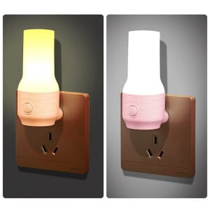 LED Bol Stekker Nachtlampje Zacht Licht 3.5 x 9 x 6.5 cm Nachtlampen