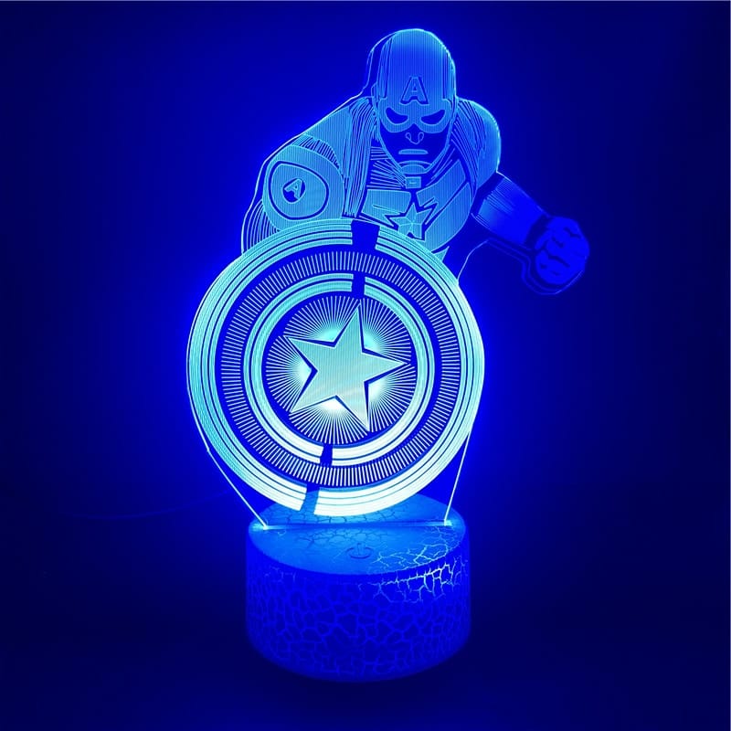 LED Captain America Lamp Nachtlampen