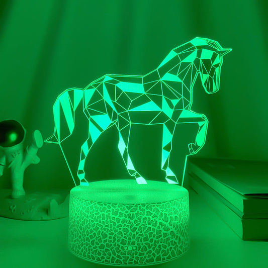 LED Illusiepaard Nachtlampje 16x14cm Nachtlampen