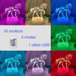 LED Illusiepaard Nachtlampje 16x14cm Nachtlampen